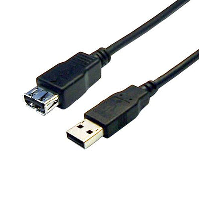 Cable USB 2.0 Extension (Male-Female) Black 1M 2M 3M or 5M