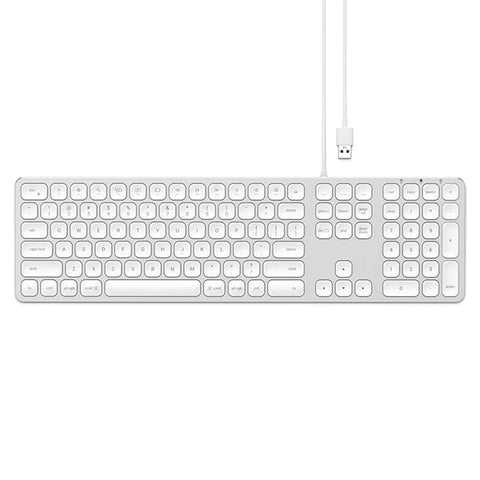 Satechi Keyboard Silver (Wired USB) with Numeric Keypad for Apple Mac