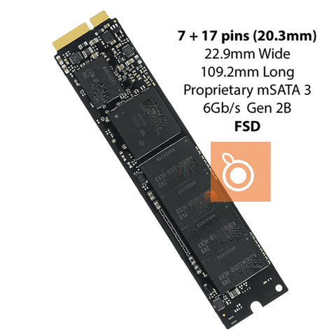 Apple Flash Storage (FSD) 128GB mSATA3 6Gb/s MacBook Air (13-inch A1466 & 11-inch A1465) 2012 Only