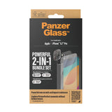 PanzerGlass iPhone 15 Pro Max Ultra Wide Glass Screen Protector (Case Friendly) 2-in-1 Protection Bundle with Camera Protection