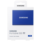 Samsung Portable SSD T7 500GB Backup Drive (Red Blue or Grey) USB-C Cable & USB-A Cable