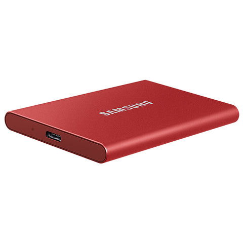 Samsung Portable SSD T7 1TB Backup Drive (Red) USB-C Cable & USB-A Cable