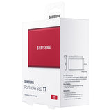 Samsung Portable SSD T7 1TB Backup Drive (Red) USB-C Cable & USB-A Cable