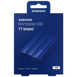 Samsung Portable SSD T7 Shield 1TB Rugged Backup Drive (Blue) USB-C & USB-A