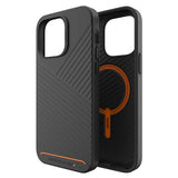 ZAGG Gear4 Denali Case iPhone 14 Pro Max Case (Black/Orange) Slim Protection with MagSafe Support