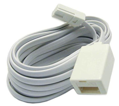 Cable Phone Extension BT (M) to (F) 2M 3M 5M or 10M 6-line