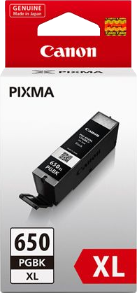 Canon Ink PGI-650XLBK Black Pigment Ink (Extra Large) PGI650 22ml High Yield