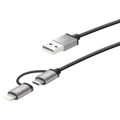 J5create Charging Sync Cable 1M Micro USB & Lightning Adapter