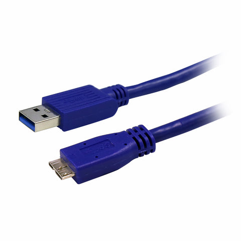 Cable USB-A 3.0 to USB Micro 1M or 2M (USB A to Micro B) for Hard Drives etc