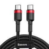 Baseus USB-C to USB-C 60W PD Fast Charge Cable 2M (Red) Durable
