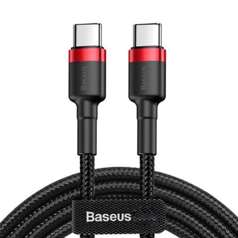 Baseus USB-C to USB-C 60W PD Fast Charge Cable 0.5M (Black/Red) Durable
