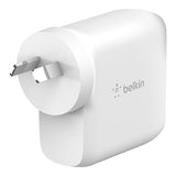 Belkin USB-C 68W Dual Power Adapter (White) GaN 2x USB-C Ports (18W & 50W~60W)