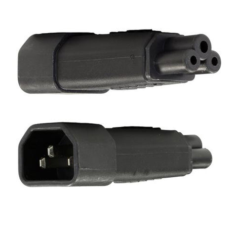 Power Cable Adapter (Black) Clover to IEC C14 Male