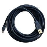 Cable USB-A to Mini-B 5-pin USB 2.0 (Black) Charge/Sync 5M