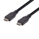 Cable USB-C to USB-C (Black) Mobile Device Charge/Sync 1M or 2M