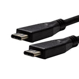 Cable USB-C to USB-C (Black) Mobile Device Charge/Sync 1M or 2M