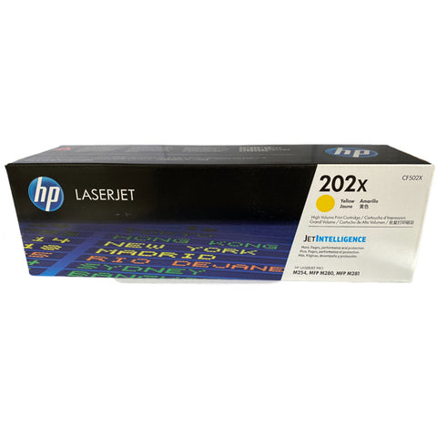 HP Toner 202X Yellow (2500 pages) High Yield CF502X (Genuine)