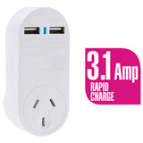 Jackson USB Charger 15W 3.1A Dual USB-A AC Wall Charger for iPad iPhone etc