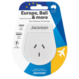 Travel Adapter (Europe/Bali Plug) with NZ Socket & 2x USB Sockets 2.1A (USB-A USB-C)