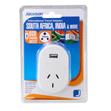 Travel Adapter (South African Plug) with NZ Socket & USB port