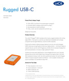 LaCie Rugged 2TB USB-C Portable Backup Drive (USB 3.1)