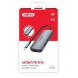 Unitek USB-C to 5-port Dual HDMI USB Hub (Space Grey) 5-in-1