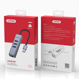 Unitek USB-A to 3-port USB 3.0 Hub & Gigabit Ethernet Adapter