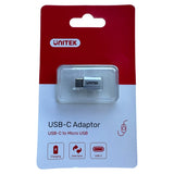 Unitek Cable Adapter micro USB to USB-C (Silver) for Samsung & USB-C Charge Devices