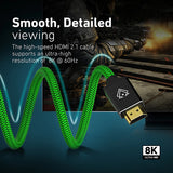 VERTUX HDMI Cable 3M (Green) VirtuLink-300 8K UHD/Ultra HD 48Gbps eARC 3D Capable GameCharged