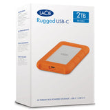 LaCie Rugged 2TB USB-C Portable Backup Drive (USB 3.1)