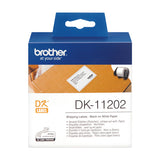 Brother DK-11202 Labels  62x100mm (x300) White Paper Die Cut DK11202 for QL Series